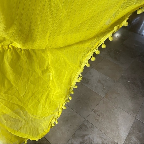 Club Z Collection Womens Yellow Swim Beach Cover up Size XL Resortwear Beach Sun - Picture 4 of 7